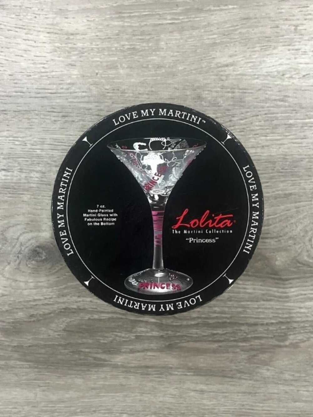Lolita Hand Painted Martini Glass (Princess)
